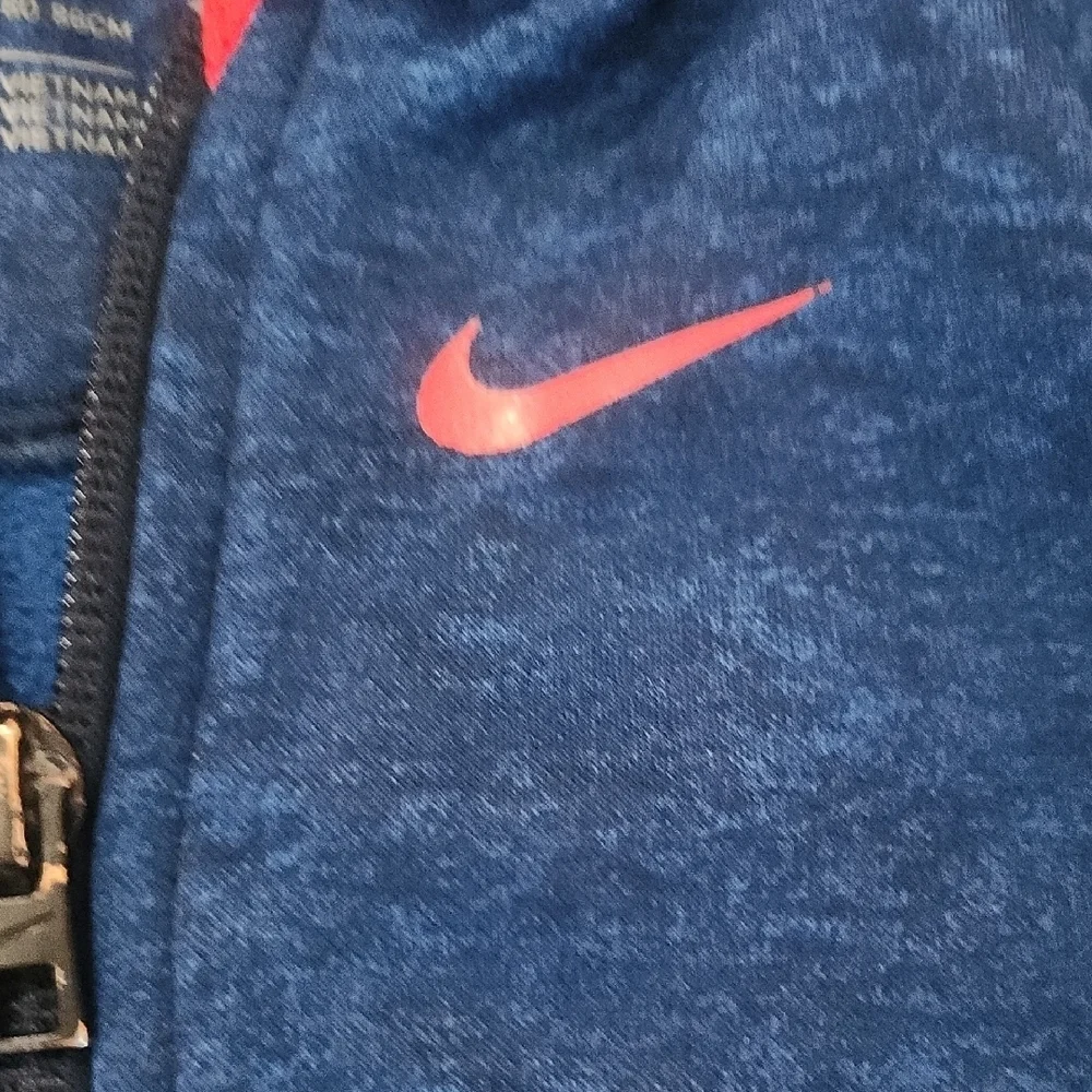 Nike Navy and Red Kids Hoodie